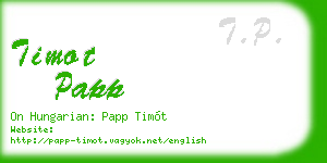 timot papp business card