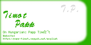 timot papp business card